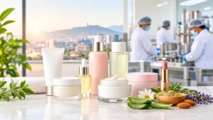 Top cosmetic manufacturers in Pune manufacturing skincare products.