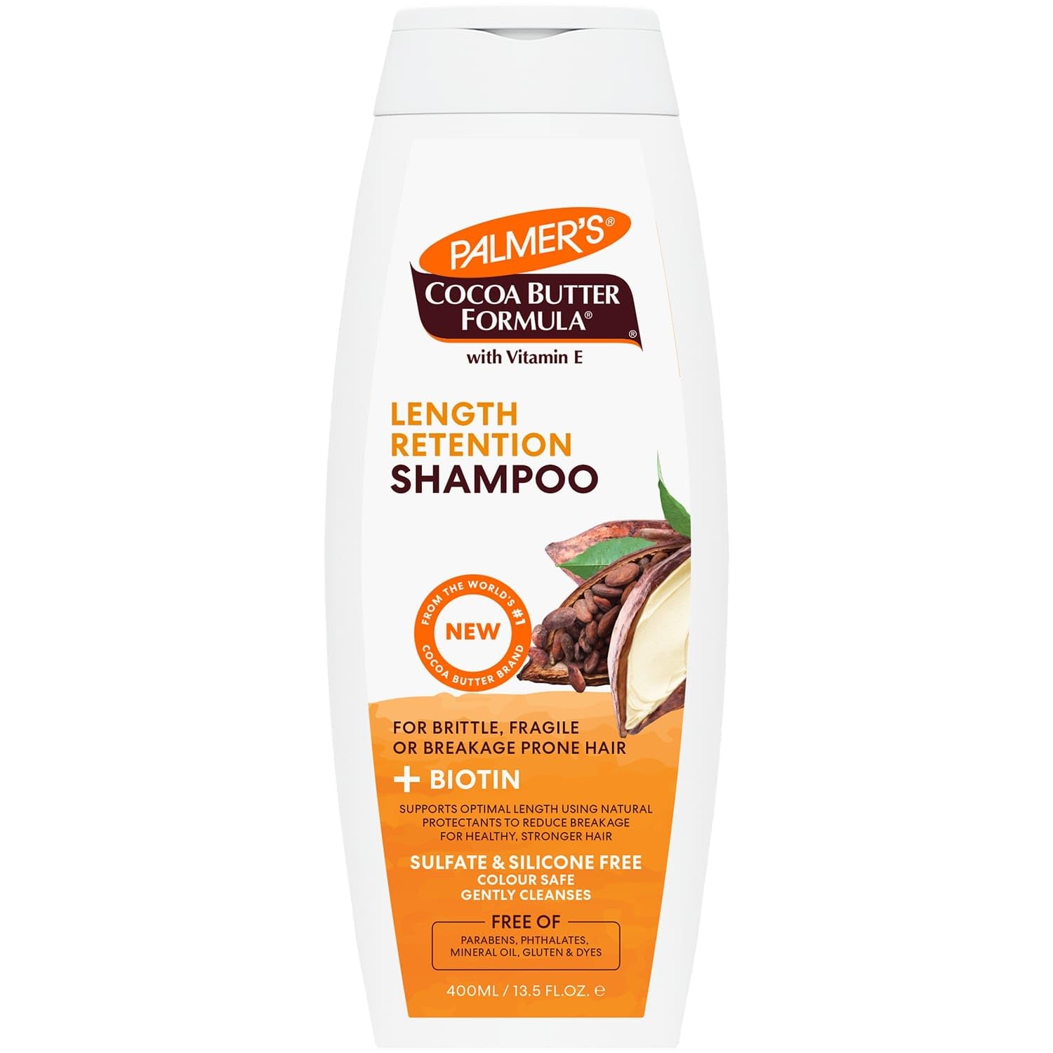 Palmer's Cocoa Butter & Biotin Shampoo for Hair Length Retention, Strengthening & Enhanced Shine