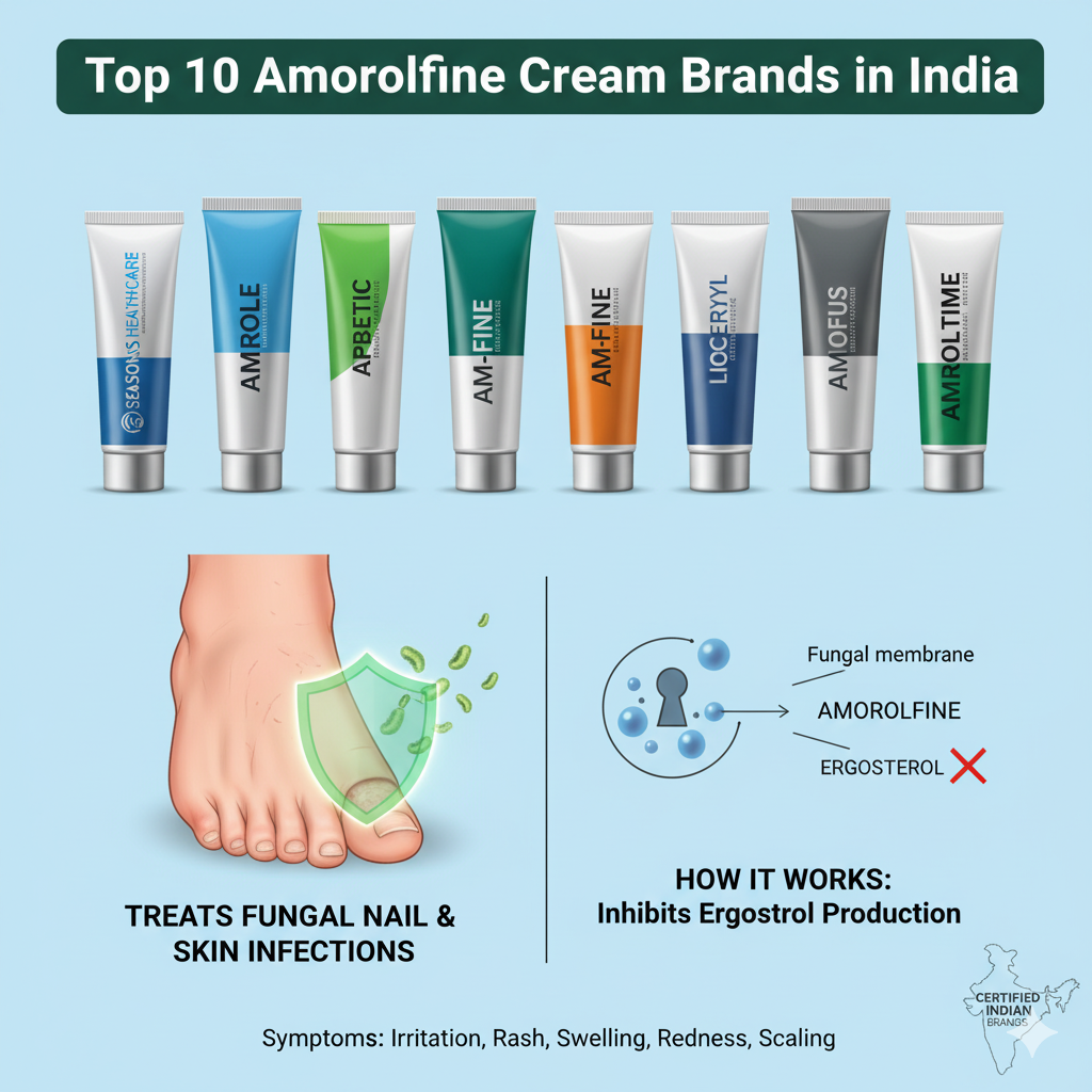 Top 10 Amorolfine Cream Brands in India